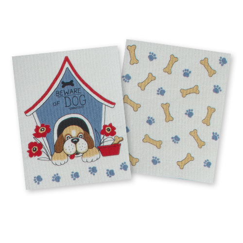 Kay Dee (R8259) Playful Puppies 2PK Swedish Fun Cloths (was $10.99 now $8.99)